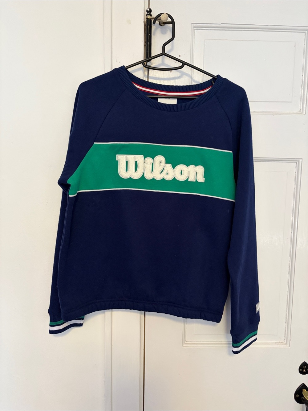 Wilson Navy and Green Crew Sweatshirt